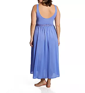 Plus Size Stretch Lace Sleeveless Long Gown Victory Violet 3X