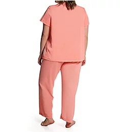 Plus Coloratura Vintage Short Sleeve Pajama Set Passion 1X