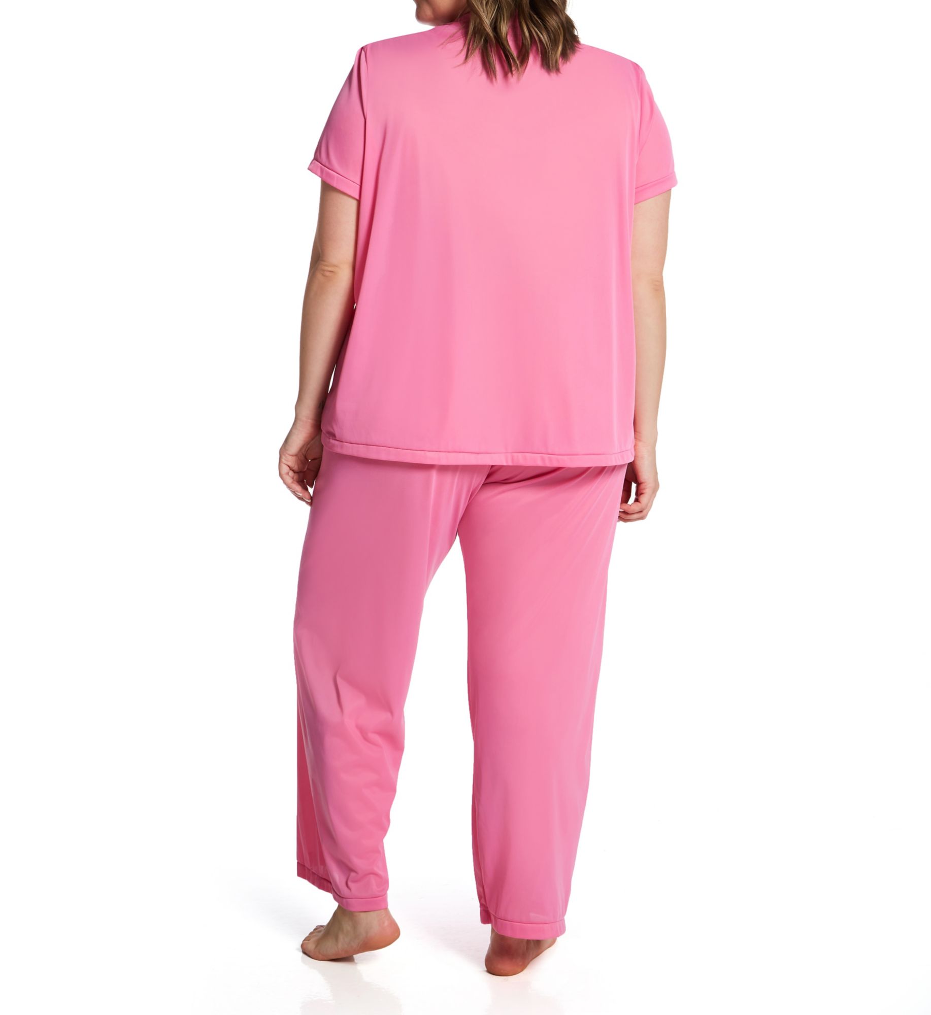 Exquisite Form Plus Coloratura Vintage Short Sleeve Pajama Set Perfumed Rose 3X  - Image 2
