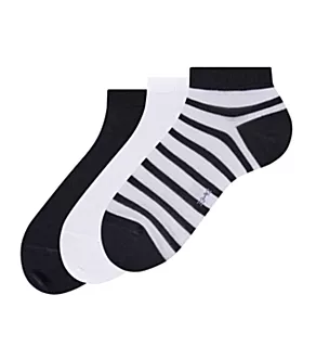Happy Box Sneaker Socks - 3 Pack BWtP1 S/M