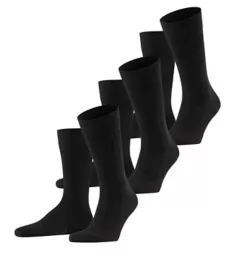 Family Sustainable Cotton Sock - 3 Pack Black S