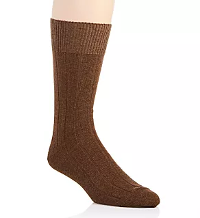 Lhasa Cashmere Blend Ribbed Sock Humus M
