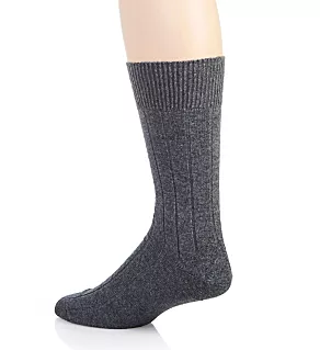 Lhasa Cashmere Blend Ribbed Sock Light Grey Melange S