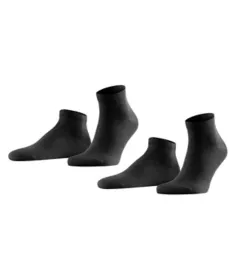 Happy Sneaker Sock - 2 Pack BLK L