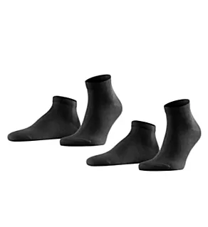 Happy Sneaker Sock - 2 Pack BLK L
