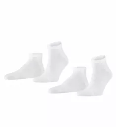 Happy Sneaker Sock - 2 Pack WHT S