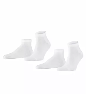 Happy Sneaker Sock - 2 Pack WHT L