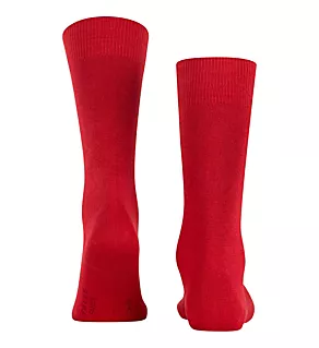 Family Sustainable Cotton Blend Crew Sock Scarlet S