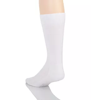 Family Cotton Blend Crew Sock WHT L