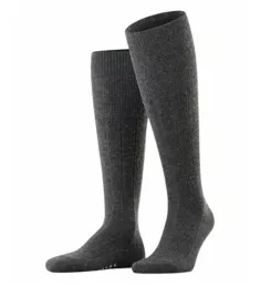 Lhasa Cashmere Blend Ribbed Knee High Socks