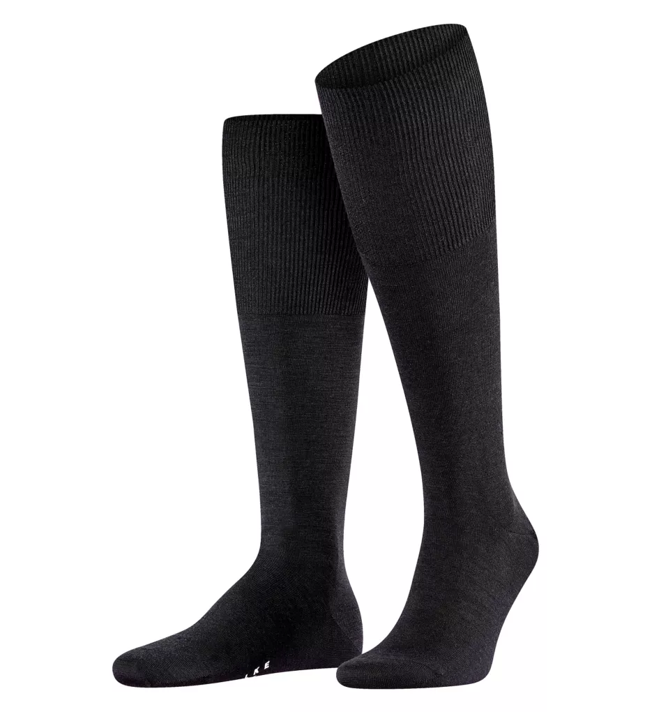 Airport Knee High Virgin Wool Sock Black S/M