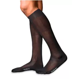 No. 4 Pure Silk Gentlemen Knee High Sock BLK S