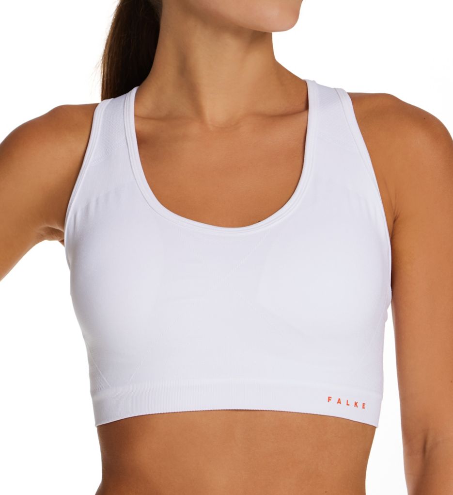 Falke Women's Madison Padded Low Impact Bra in White | Size XS | HerRoom.com