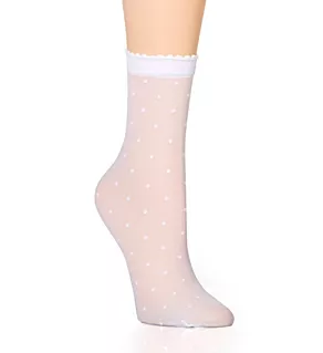 Dot Anklet Sock White S/M
