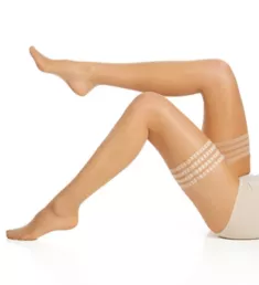 Pure Matt 20 Transparent Stay-Up Thigh Highs Golden S