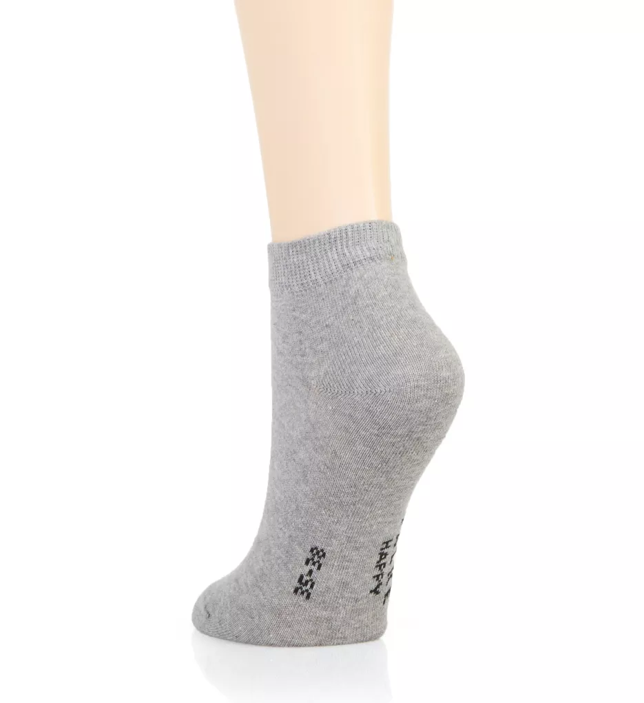 Happy Sneaker Socks - 2 Pack Light Grey Melange S/M