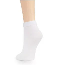 Happy Sneaker Socks - 2 Pack White S/M