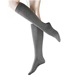 Sensitive London Cotton Knee High Socks Light Grey S/M