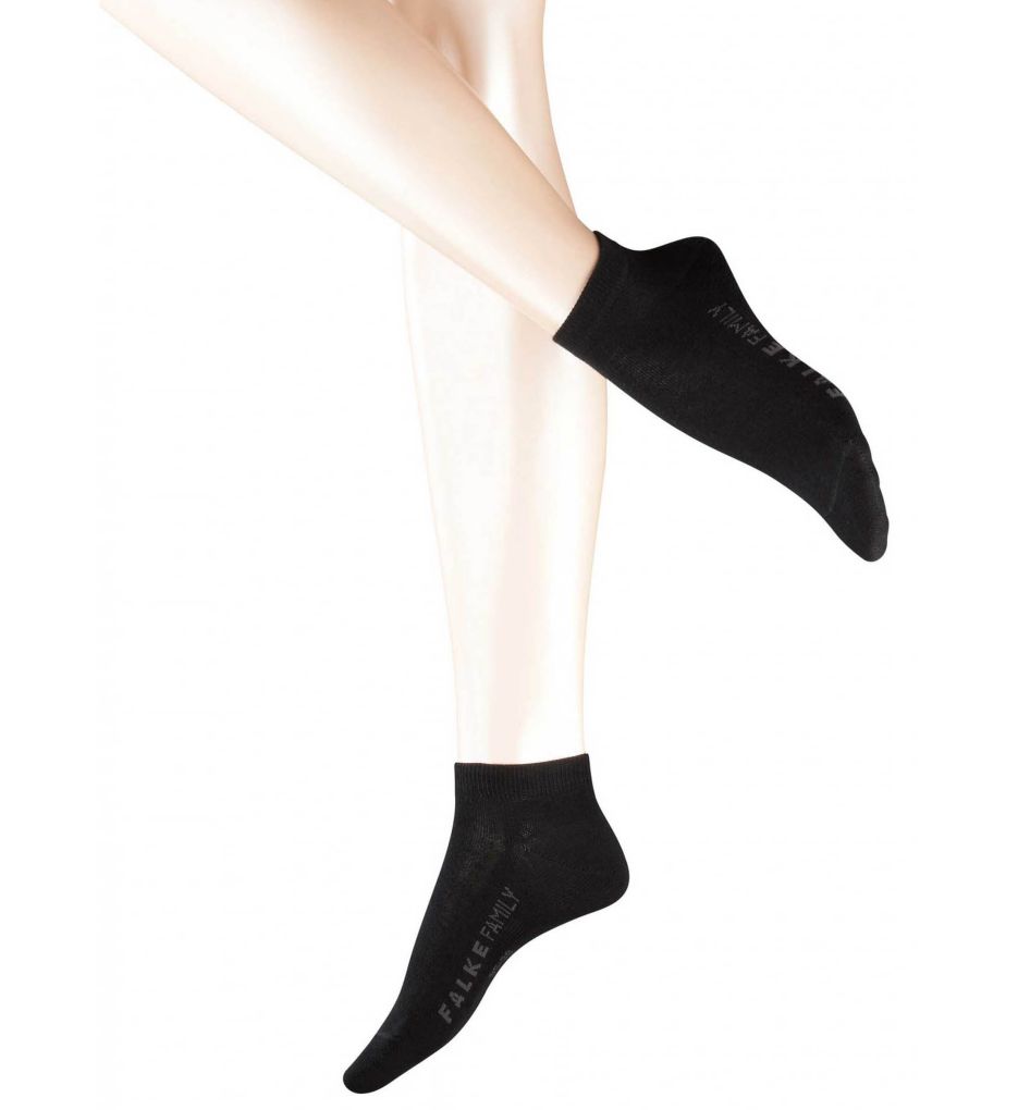 Falke 47629 Family Cotton Anklet Socks (Black S/M)
