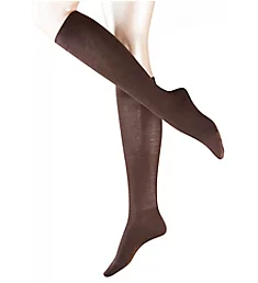 Family Cotton Knee High Socks Dark Brown S/M