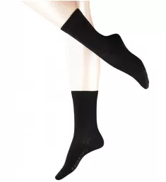 Family Stretch Cotton Crew Socks Black S/M