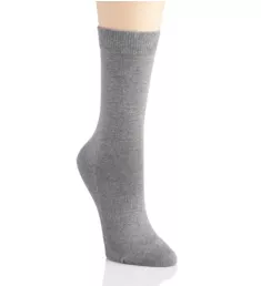 Family Stretch Cotton Crew Socks Light Grey Melange S/M