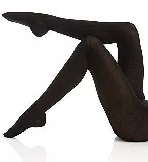 Soft Merino Wool Blend Tights Black S