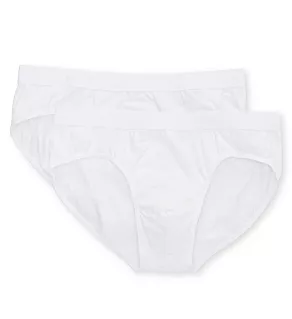 Daily Egyptian Cotton Brief - 2 Pack WHT L