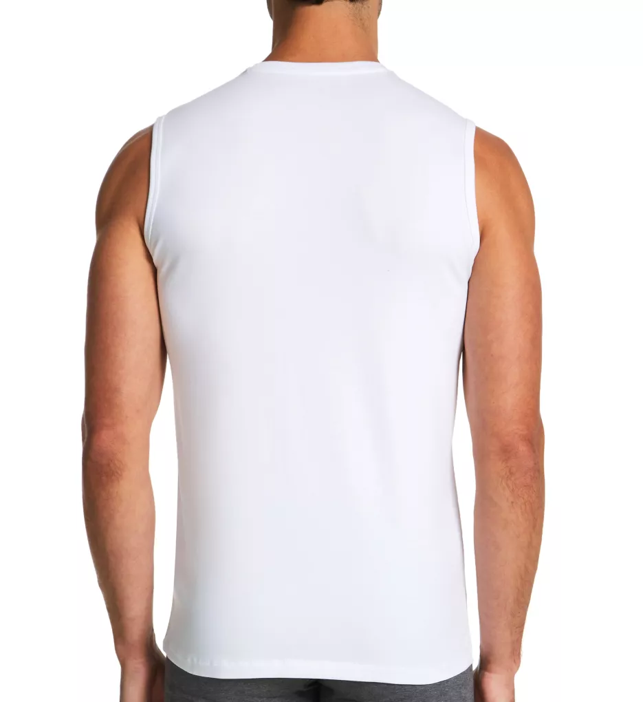 Daily Egyptian Cotton Muscle Shirt - 2 Pack WHT 3XL