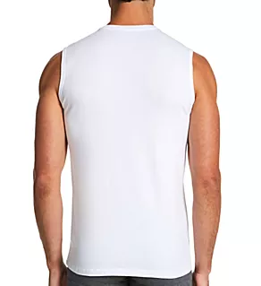 Daily Egyptian Cotton Muscle Shirt - 2 Pack WHT 3XL