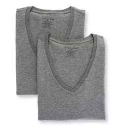 Daily Egyptian Cotton Deep V-Neck T-Shirt - 2 Pack