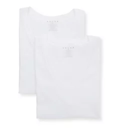 Daily Egyptian Cotton Deep V-Neck T-Shirt - 2 Pack WHT 3XL