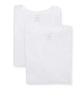 Daily Egyptian Cotton Deep V-Neck T-Shirt - 2 Pack WHT 3XL