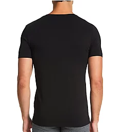 Daily Egyptian Cotton Deep V-Neck T-Shirt - 2 Pack BLK 3XL