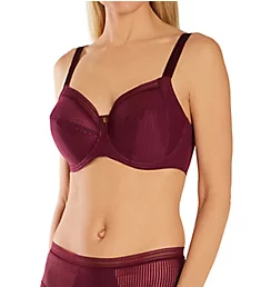 Fusion Underwire Full Cup Side Support Bra Black Cherry 30D