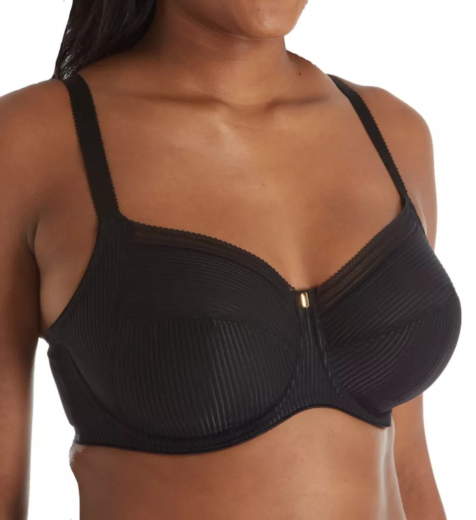 Fusion Underwire Full Cup Side Support Bra Black 30D