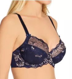 Aubree Underwire Side Support Plunge Bra Navy 30D