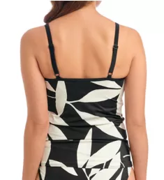 Ile De Re Underwire Scoop Neck Tankini Swim Top Black Cream 32D