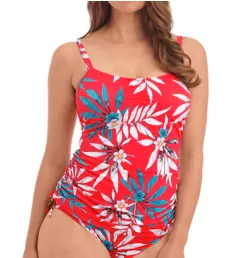 Santos Beach Underwire Adjustable Tankini Swim Top Pomegranate 32GG