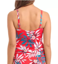 Santos Beach Underwire Adjustable Tankini Swim Top Pomegranate 32GG