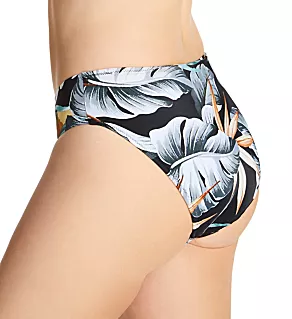 Bamboo Grove Mid Rise Brief Swim Bottom Jet XS