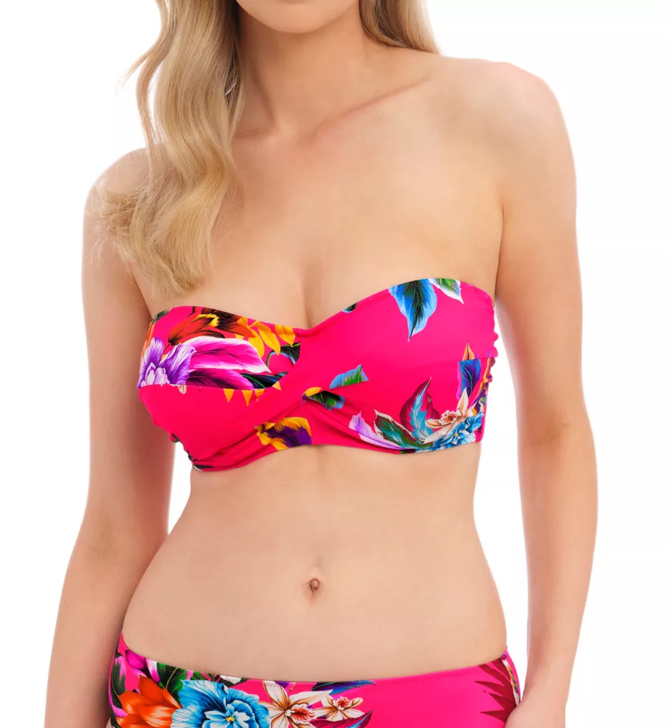 Halkidiki Underwire Twist Bandeau Bikini Swim Top Orchid 30DD