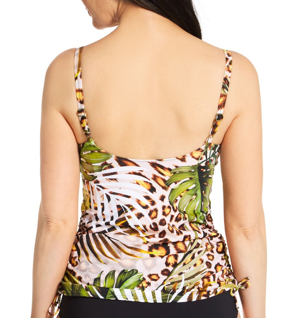 Kabini Oasis Twist Front Tankini Swim Top-bs