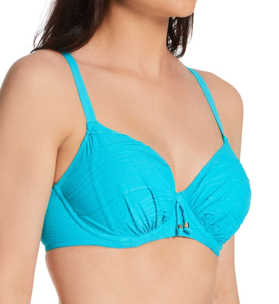 Fantasie Beach Waves Underwire Gathered Full Cup Swim Top Blue Bird 38F  - Image 1