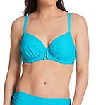 Beach Waves Underwire Gathered Full Cup Swim Top