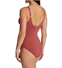 Beach Waves Underwire Twist Front Swimsuit Persian Rose 32D