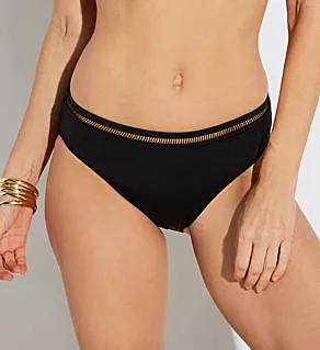 East Hampton Mid Rise Bikini Brief Swim Bottom Black 2X