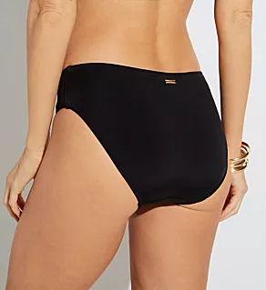 East Hampton Mid Rise Bikini Brief Swim Bottom Black 2X