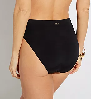 East Hampton High Waist Bikini Brief Swim Bottom Black XL