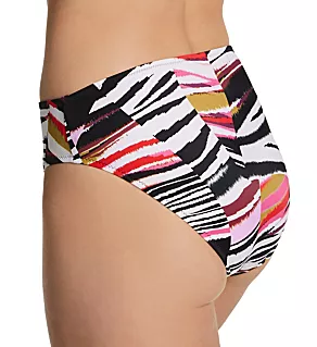Sanoa Island Mid Rise Bikini Brief Swim Bottom Black 2X